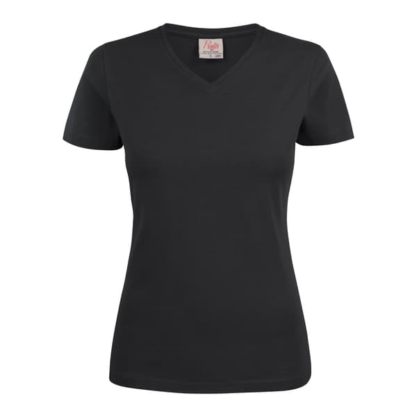 Printer V-hals T-shirt til kvinder/damer