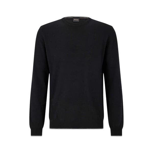 Boss Mens Plain Regular Long-Sleeved Sweater Top