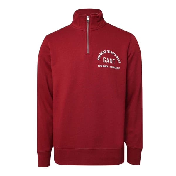 Gant Herr Grafisk Half Zip Regular Sweatshirt