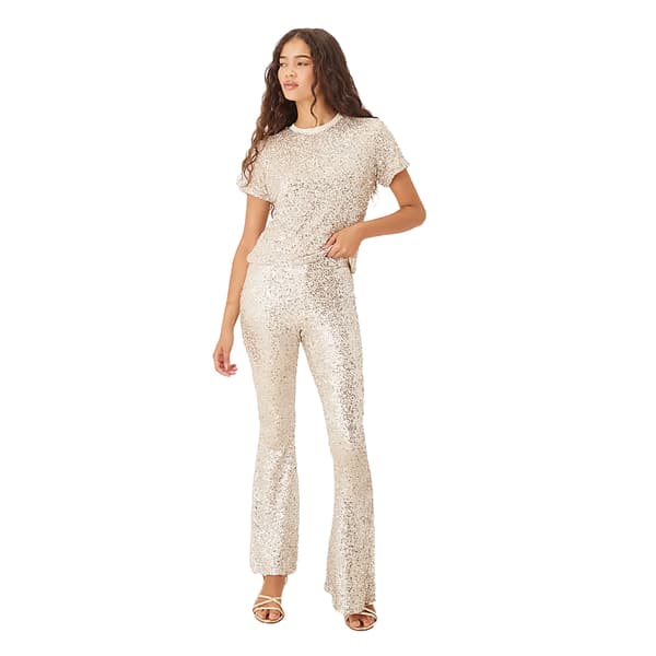 Never Fully Dressed Womens/Ladies Sequin Flared Trousers