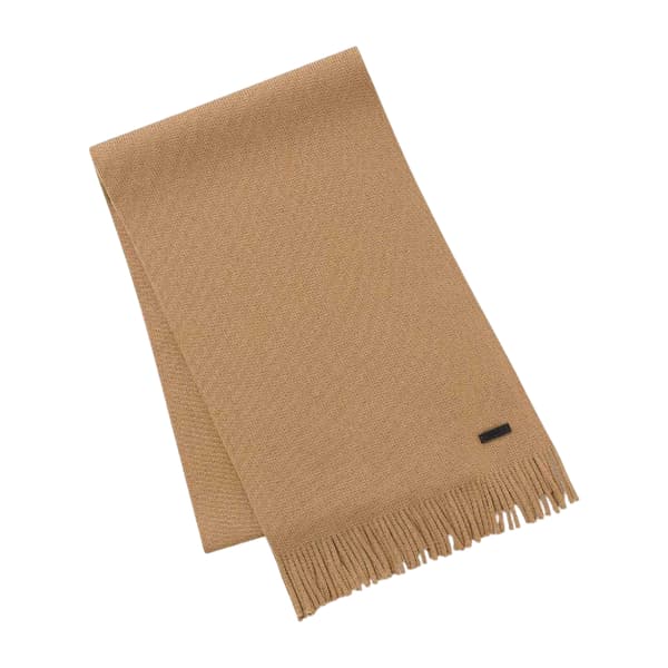 Boss Mens Albas Virgin Wool Logo Scarf