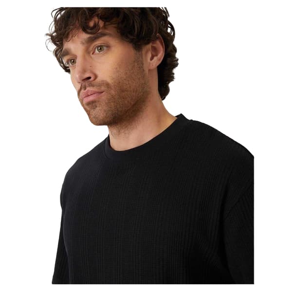 Threadbare Herr Enfärgad Ribbad Regular T-shirt