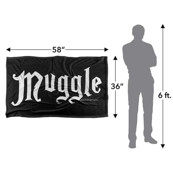 Harry Potter Muggles Text Supersoft Blanket
