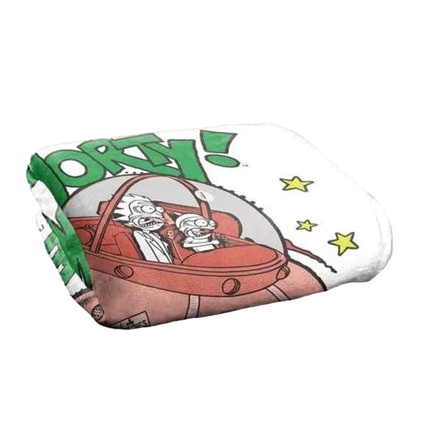 Rick And Morty Spaceship Soft Touch Blanket