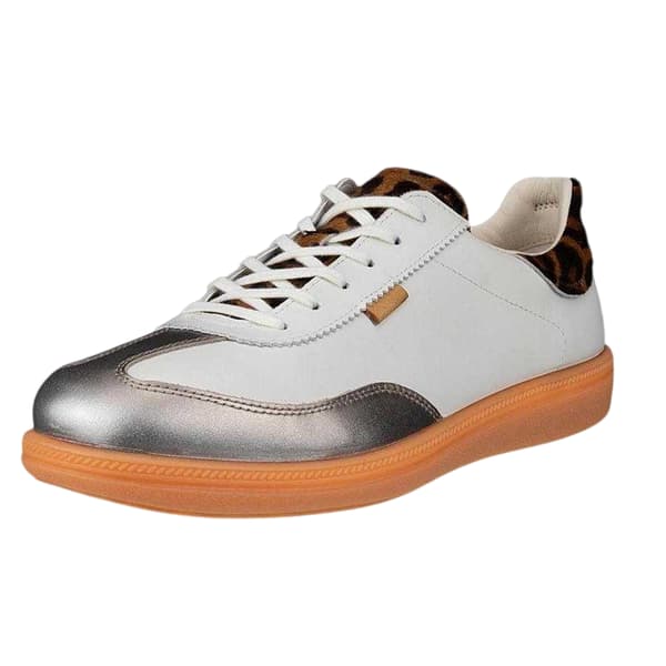 Ecco Dam Leopardmönstrade Platta Skinnskor