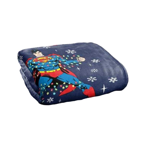 Superman Christmas Lights Soft Touch Blanket