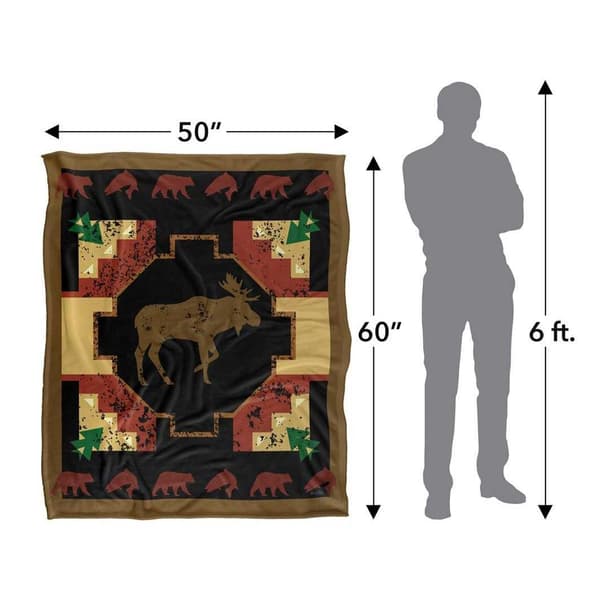 JQ Licensing 2 Silky Moose Supersoft Blanket