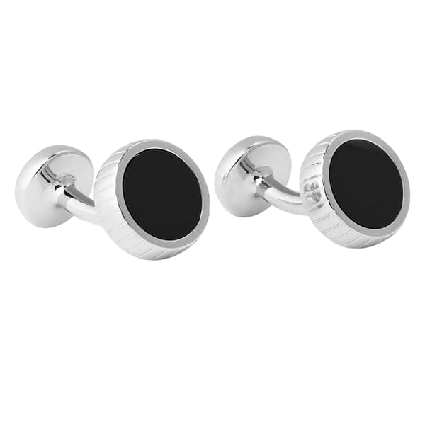 Boss Eleganta 3 emaljerade runda manschettknappar (2-pack)