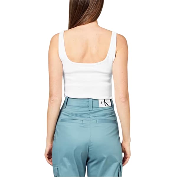 Calvin Klein Dam Monogram Linne i Bomullsjersey