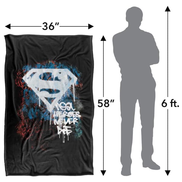 Superman Real Heroes Never Die Blanket