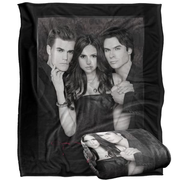 Vampire Diaries Black and White Blanket