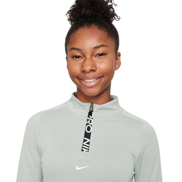 Nike Girls Pro Zip Neck Top