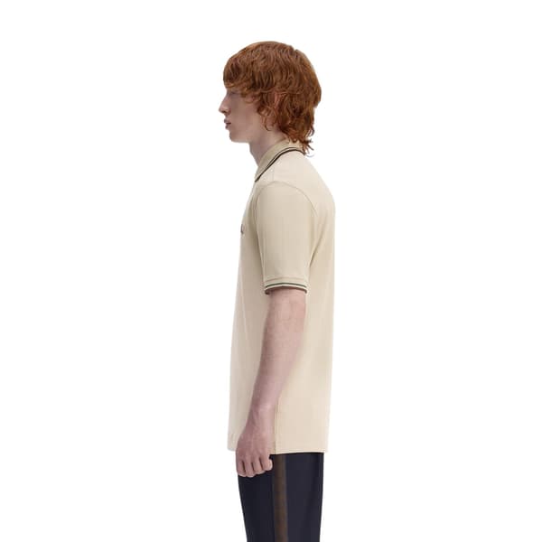 Fred Perry Pikétröja med dubbla ränder för män