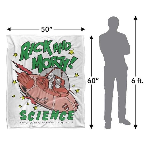 Rick And Morty Spaceship Soft Touch Blanket