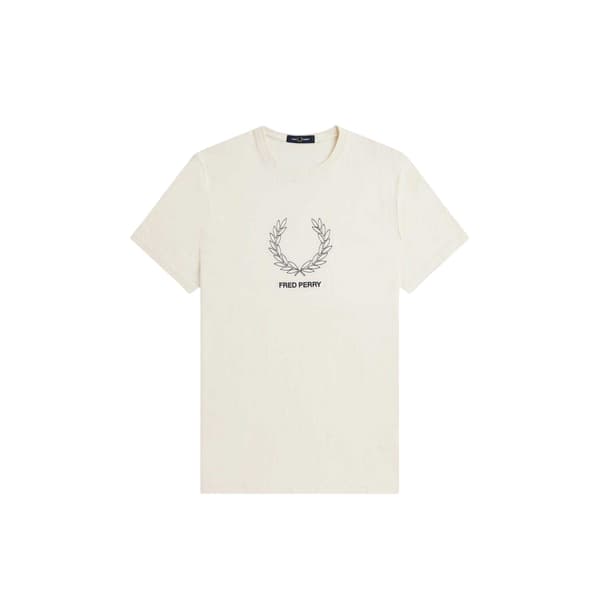Fred Perry Herr T-shirt med lagerkranslogotyp, normal passform