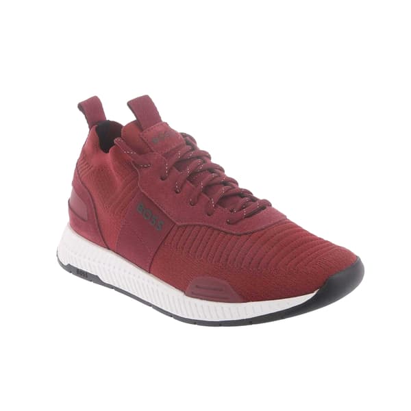 Boss Mens Titanium Knitted Trainers