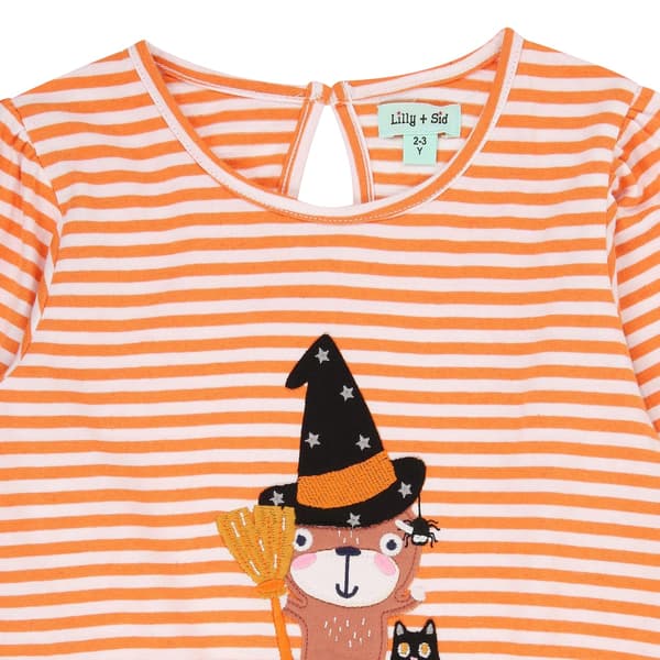 Lilly & Sid Girls Witch Cat Mini Dress