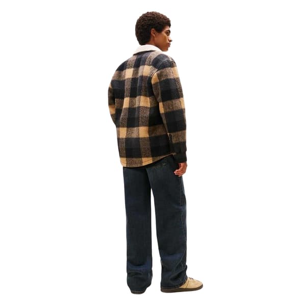 Tommy Jeans Herr Rutig Borg Regular Overshirt