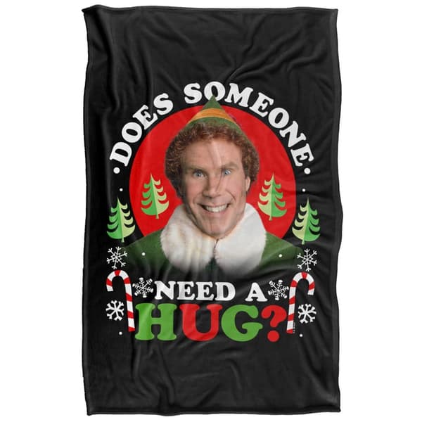 Elf Does Somebody Need A Hug? Soft Touch Blanket