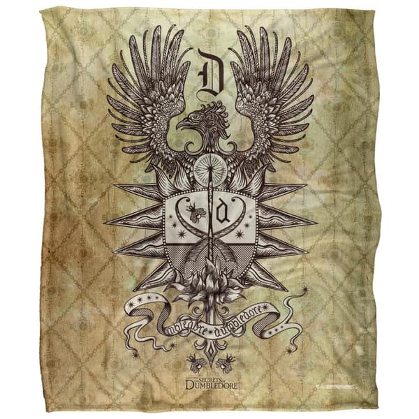 Fantastic Beasts Crest Dumbledore Blanket