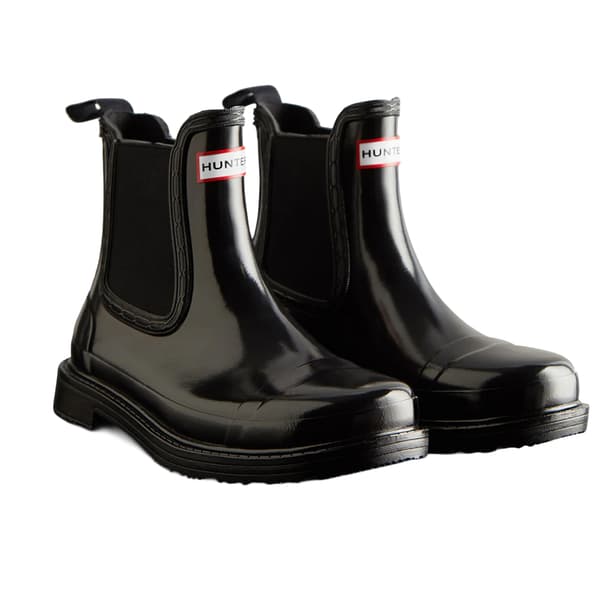 Hunter Womens/Ladies Commando Gloss Chelsea Boots