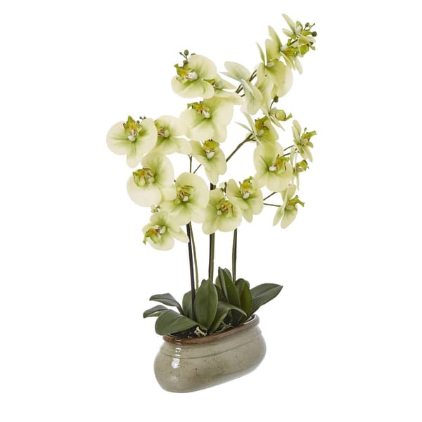 Hill Interiors Ceramic Orchid Artificial Potted Plant