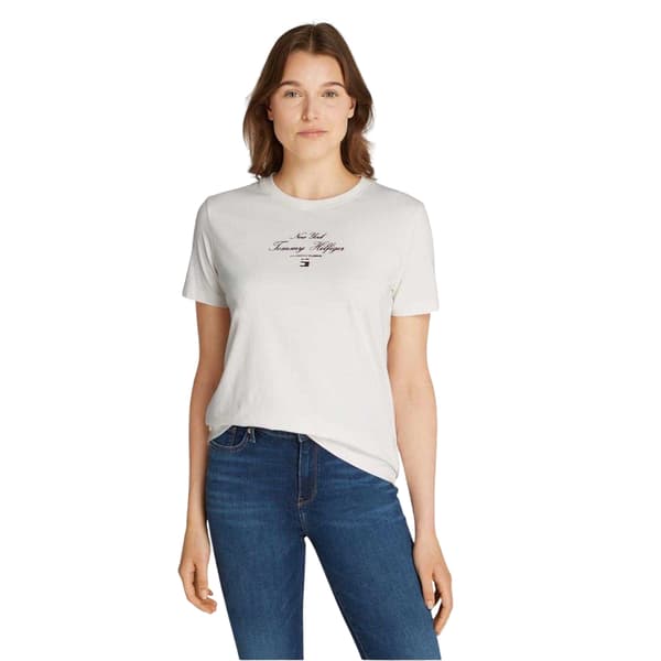 Tommy Hilfiger Dam/Dam Script Bomull Regular T-shirt