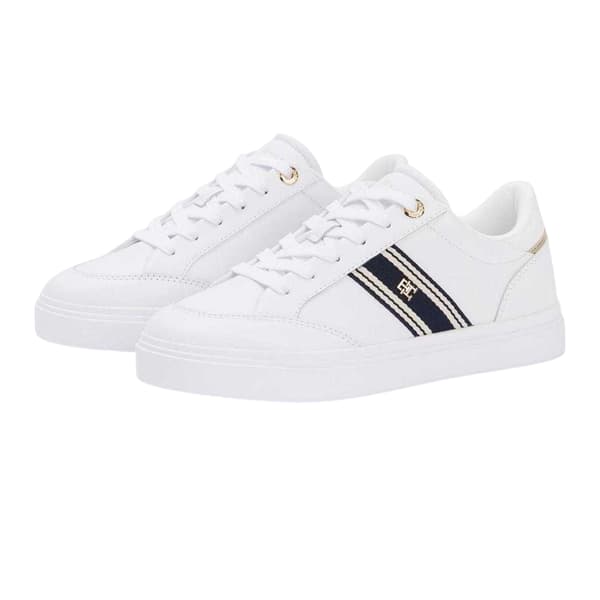Tommy Hilfiger Womens/Ladies Web Leather Flat Trainers