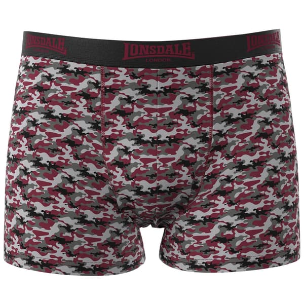 Lonsdale Boxertrosor för män med kamouflagemönster (2-pack)