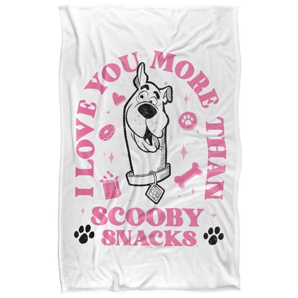 Scooby Doo Scooby Snacks Soft Touch Valentine Blanket