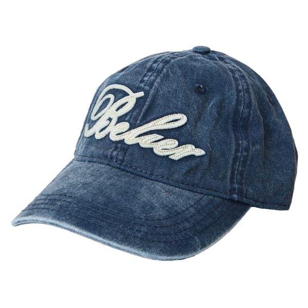 Belier Embroidered Logo Denim Baseball Cap
