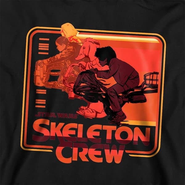 Star Wars: Skeleton Crew Retro-huvtröja för barn