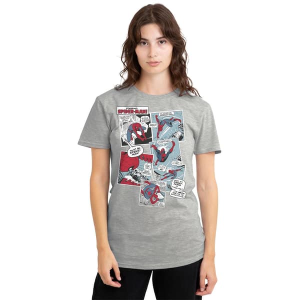 Spider-Man Dam/Dam Panel Collage Heather T-shirt