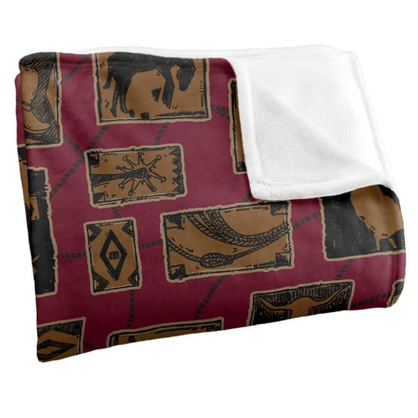 JQ Licensing Rodeo Roundup Silky Patterned Supersoft Blanket