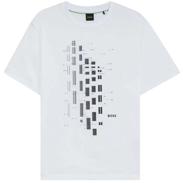 Boss Mens Geometric Stretch Regular T-Shirt