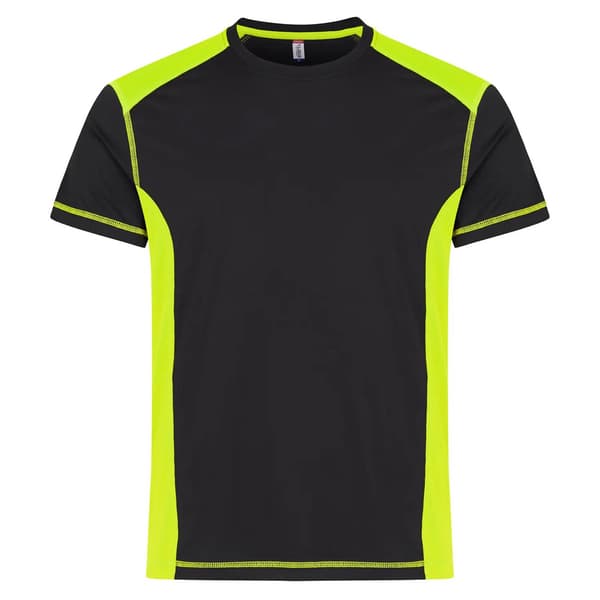 Clique Mens Ambition Contrast Panel Recycled Polyester T-Shirt