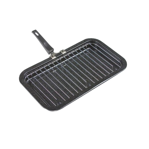 Svart emaljerad grillpanna 40cm