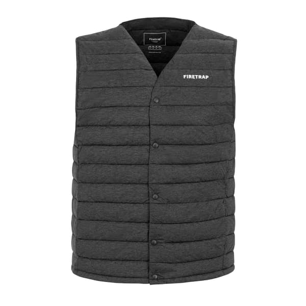 Firetrap Herr Quiltad Västar med Logotyp