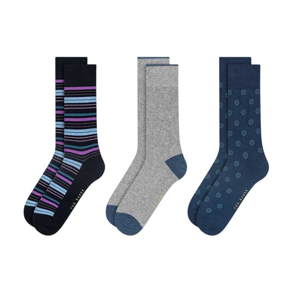 Ted Baker Herrstrumpor med ränder (3-pack)