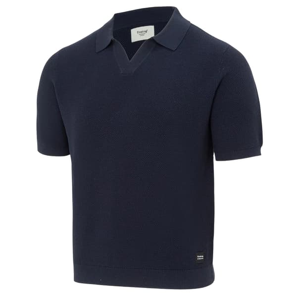 Firetrap Herr Texturerad Pikétröja med Krage