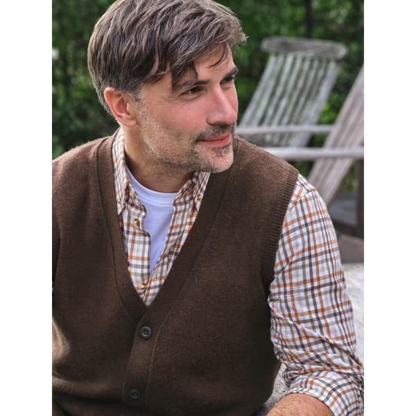 WoolOvers Mens Lambswool Waistcoat