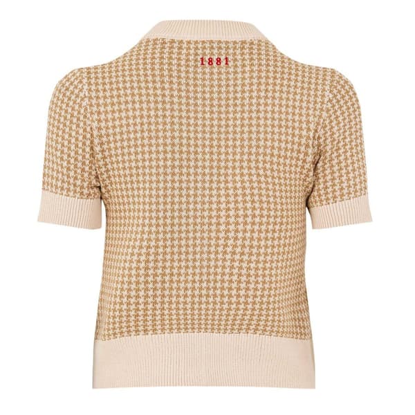 Slazenger Dam Houndstooth Stickad Topp