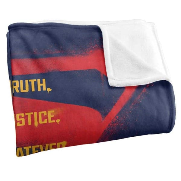 Supergirl Truth, Justice, Whatever Logo Blanket