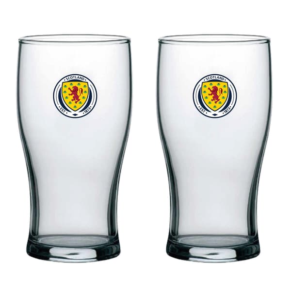 Scotland FA Etched Pint Glass Set