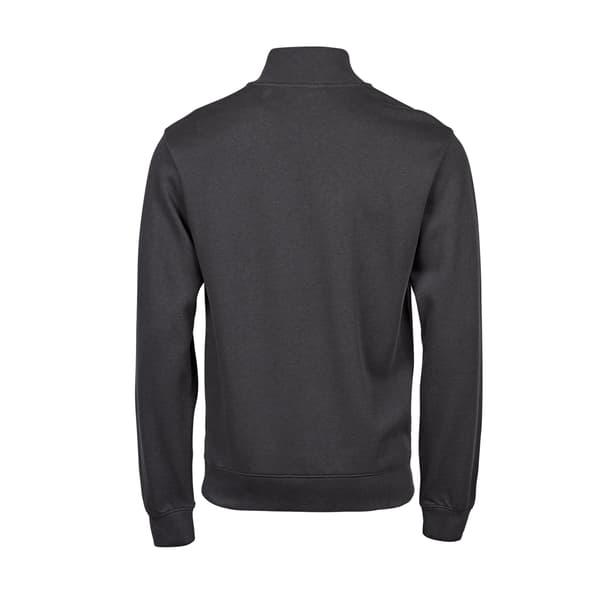 Tee Jays Mens Ribbed Interlock Half Zip Sweatshirt