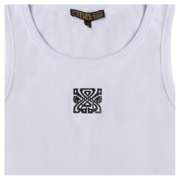 Biba Dam Broderad Logotyp Linne