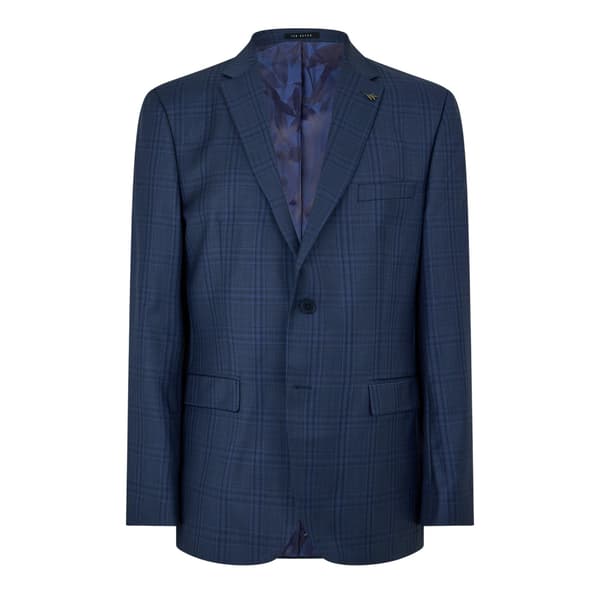 Ted Baker Mens Plaid Notch Neck Suit Jacket
