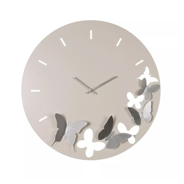 Hometime Metal Butterfly Wall Clock