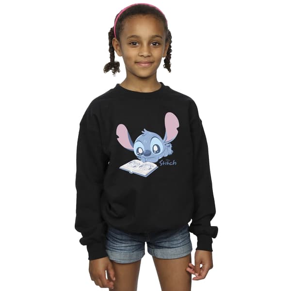 Lilo & Stitch Girls Reading Lying Down Sweatshirt