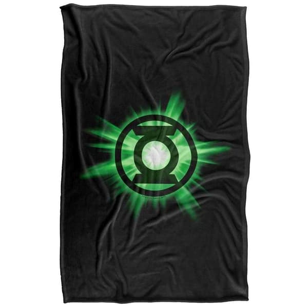 Green Lantern Glow Logo Soft Touch Blanket